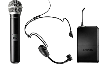 hyr trådlös mikrofon och headset - SHURE